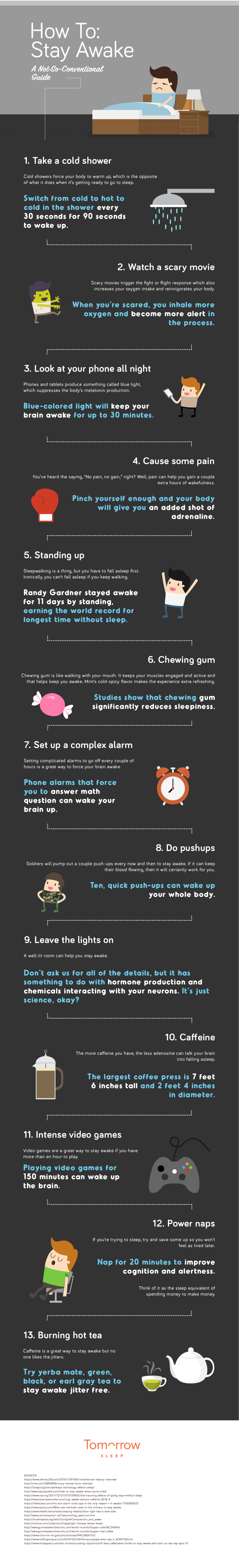 ways to stay awake